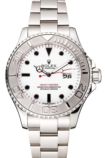 Aaa replica watch Stainless Yacht-Master And Dial Bracelet Case White Rolex Steel 0627